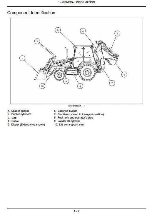 Product picture Case Backhoe Loader  580N, 580SN, 580SN-WT, 590SN Operating and Maintenance Instructions