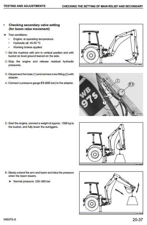 Product picture Komatsu Backhoe Loader WB97S-5 sn: F00003 and up Workshop Service Manual