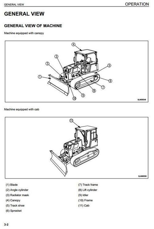 Product picture Komatsu Crawler Dozers D31EX-21, D31PX-21, D37EX-21, D37PX-21, D39EX-21, D39PX-21 Operating and Maintenance Instructions