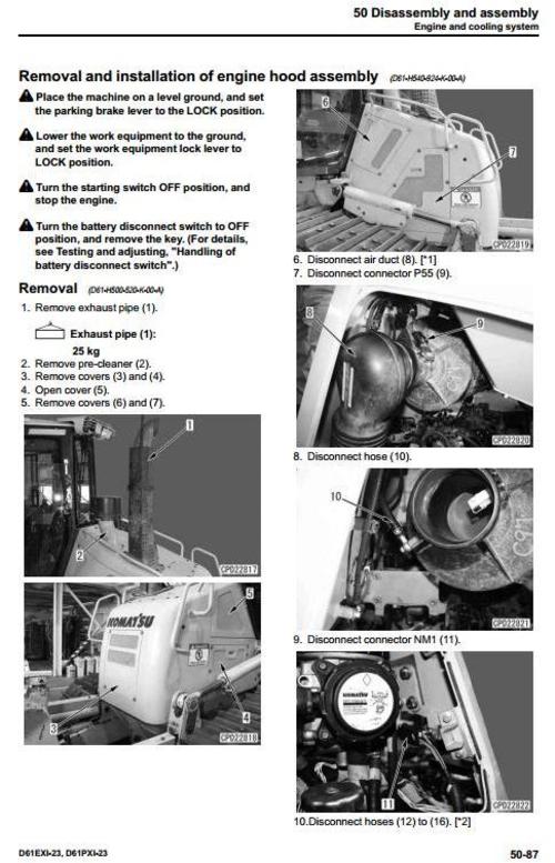 Product picture Komatsu Crawler Dozers D61EXi-23 sn:30324 and up, D61PXi-23 sn:30324 and up Workshop Service Manual