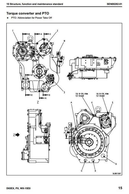 Product picture Komatsu Crawler Dozers  D65EX-15, D65PX-15, D65WX-15 sn: 69001 and up Workshop Service Manual