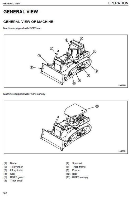 Product picture Komatsu Crawler Dozers  D65EX-15, D65PX-15, D65WX-15 sn: 69001 and UP Operating and Maintenance Instructions