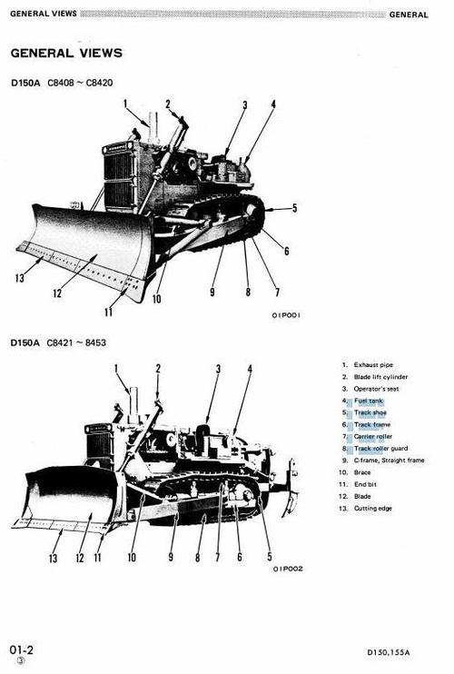 Product picture Komatsu Crawler Dozers D150A-1 sn:18408 and up, D155A-1 sn:15001 and up Workshop Service Manual
