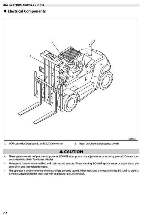 Product picture Mitsubishi Diesel Forklift Truck: FD100NM1, FD120NM1, FD135NM1, FD150ANM1 Operating and Maintenance Instructions