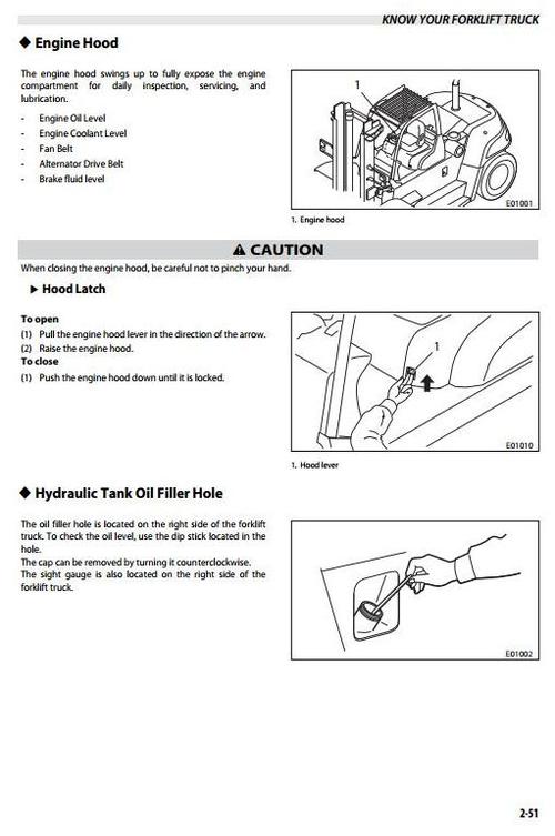 Product picture Mitsubishi Diesel Forklift Truck FD100NM1(S), FD120NM1(S), FD135NM1(S), FD150ANM1(S) Operating and Maintenance Instructions
