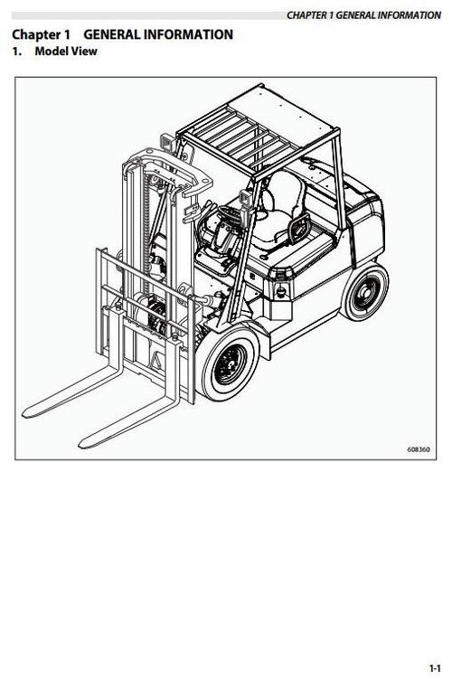 Product picture Mitsubishi Diesel Forklift Truck FD20HS, FD25HS, FD30HS Workshop Service Manual
