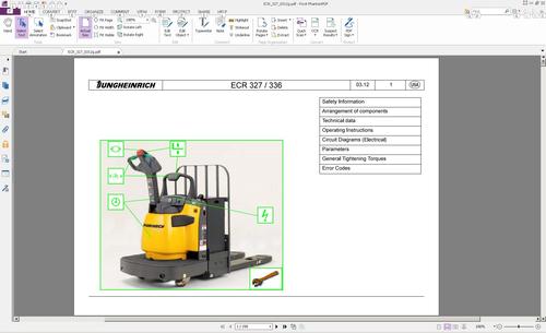 Product picture Jungheinrich Pedestrian Pallet Truck Type ECR 327, ECR 336 (from 03.2012) Workshop Service Manual